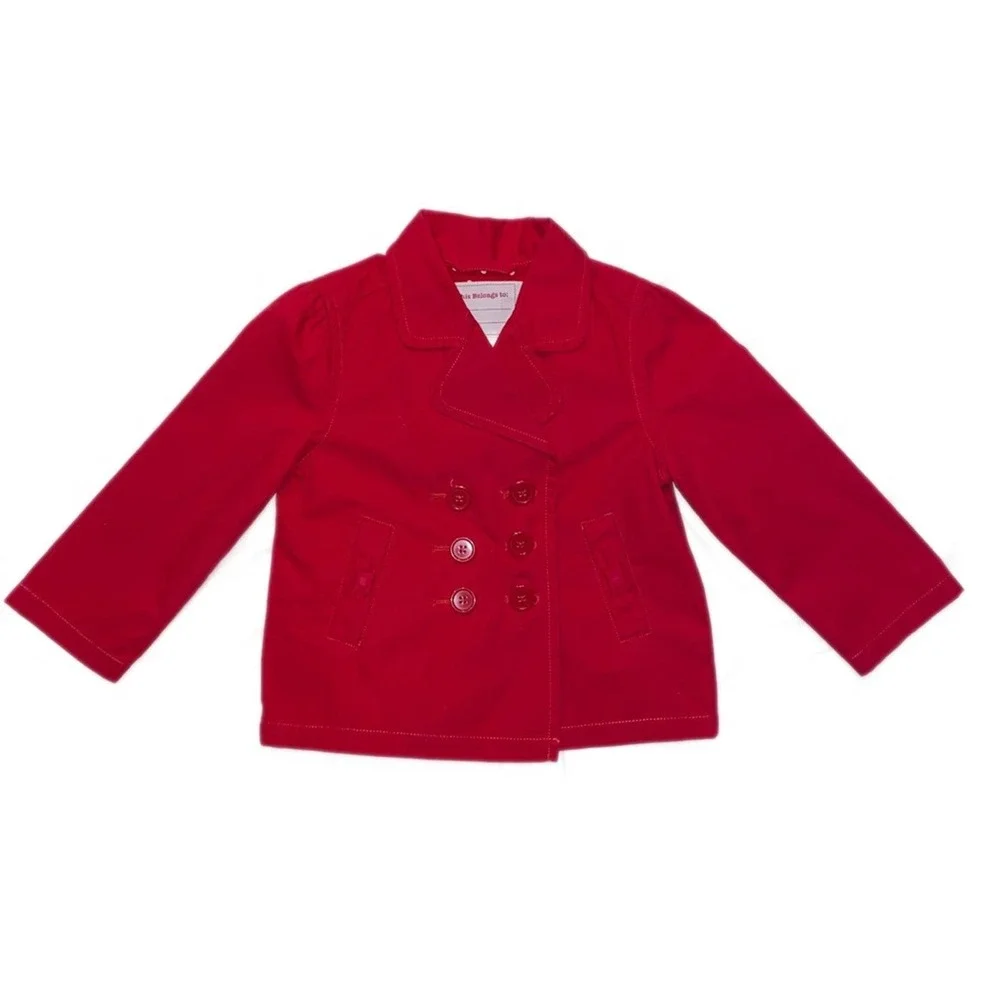 Gymboree Red Button Front Jacket Size 3/4 NWOT